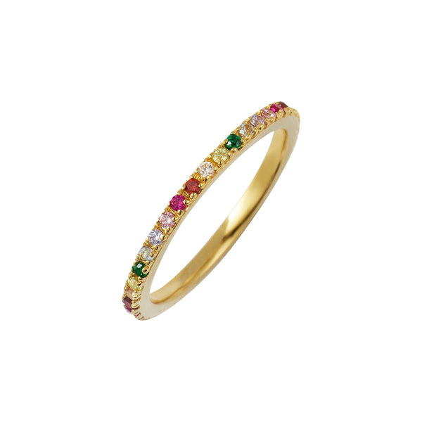 Gold Rainbow Stacking Ring - Sale