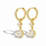 Gold Double Drop Huggies