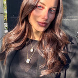 Emerald Cut Molten Frame Necklace