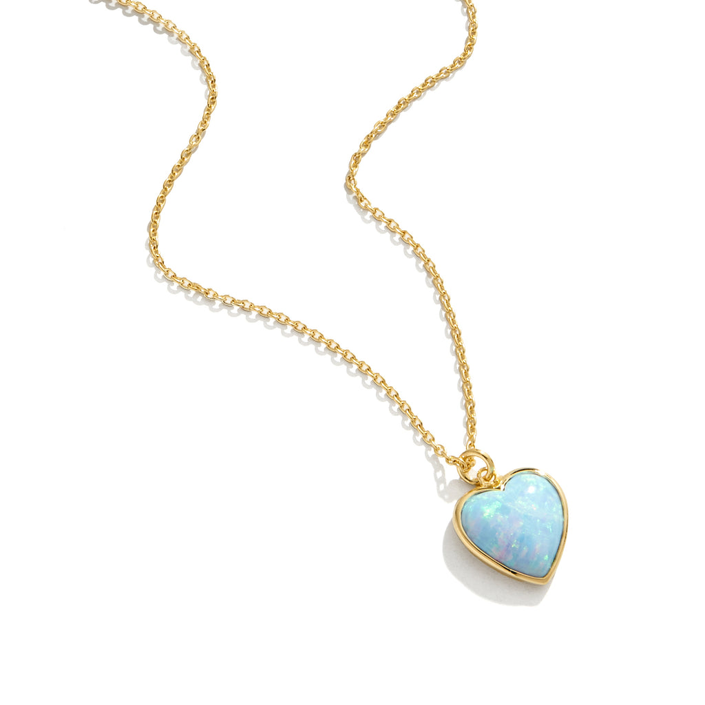 Opal on sale heart pendant