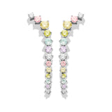 Silver Pastel Rainbow Skeleton Studs