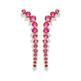 Gold Skeleton Studs with Pink Stones