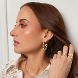 Gold Double Circle Hoops