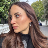 Silver Double Drop Huggies