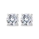 Silver 3ct cubic zirconia stud earrings by Rosie Fortescue Jewellery