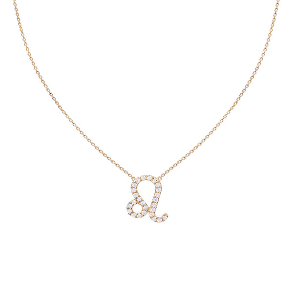 Leo Zodiac Gold Symbol Necklace