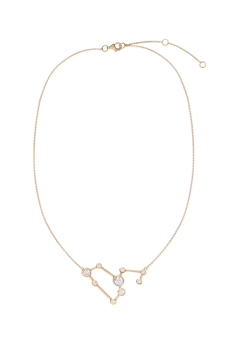 Leo Zodiac Gold Constellation Necklace