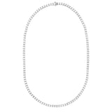 Silver tennis necklace with white cubic zirconia stones, Rosie Fortescue Jewellery London
