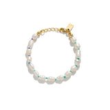 Freshwater Pearl and Neon Rainbow Thread Bracelet - Pink/Purple/Blue