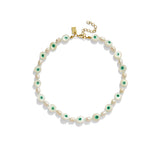 Freshwater Pearl and Evil Eye Necklace