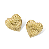 Gold Heart Studs