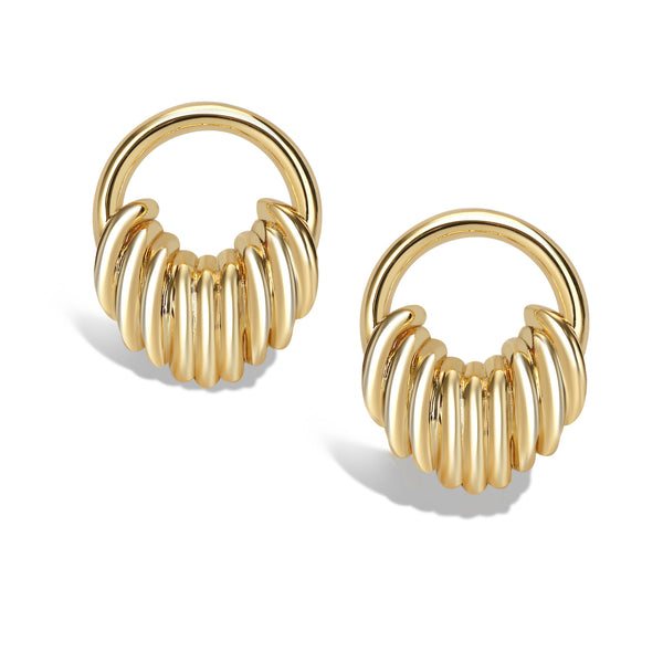 Gold Layered Hoop Studs