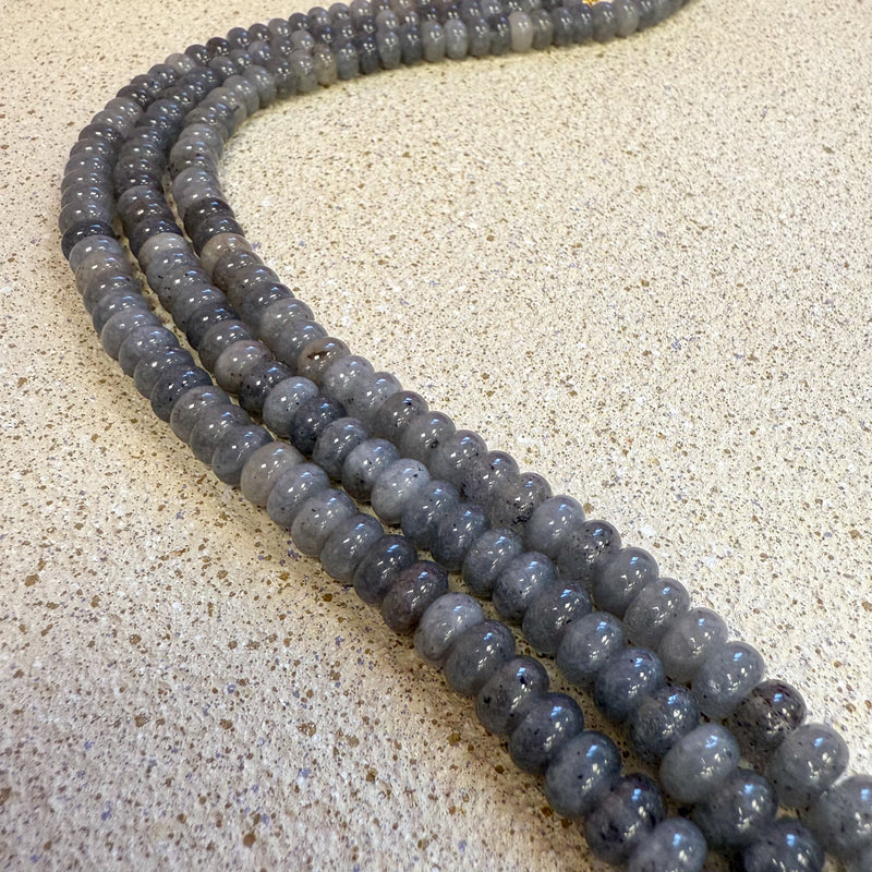 Grey Chalcedony Bead Necklace