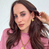 Gold Heart Studs