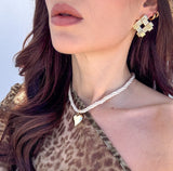 Gold Criss Cross Studs