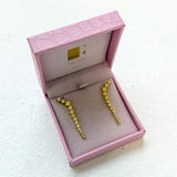 Gold Skeleton Studs with Canary Stones