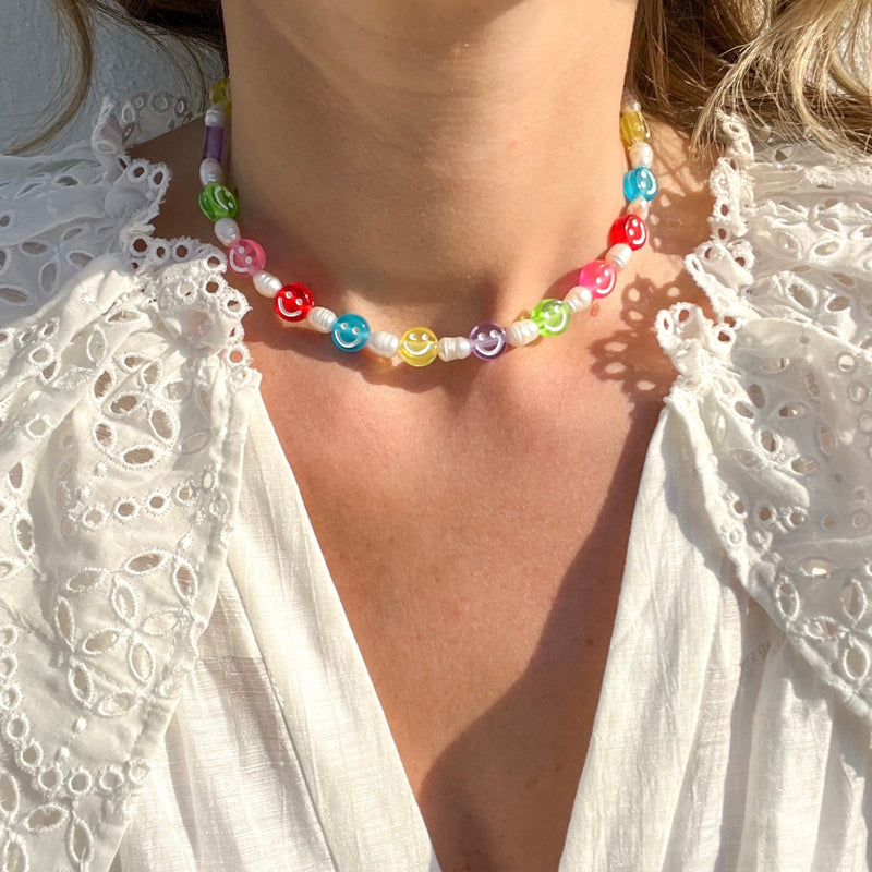 Freshwater Pearl and Smile Necklace