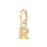 R Alphabet Charm Hoop - Sale