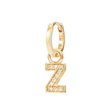 Z Alphabet Charm Hoop - Sale