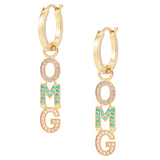 OMG Charm Hoops - Sale