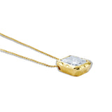 Emerald Cut Molten Frame Necklace