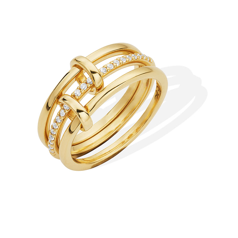 Gold Triple Band Ring