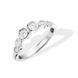 Silver Round Stone Ring