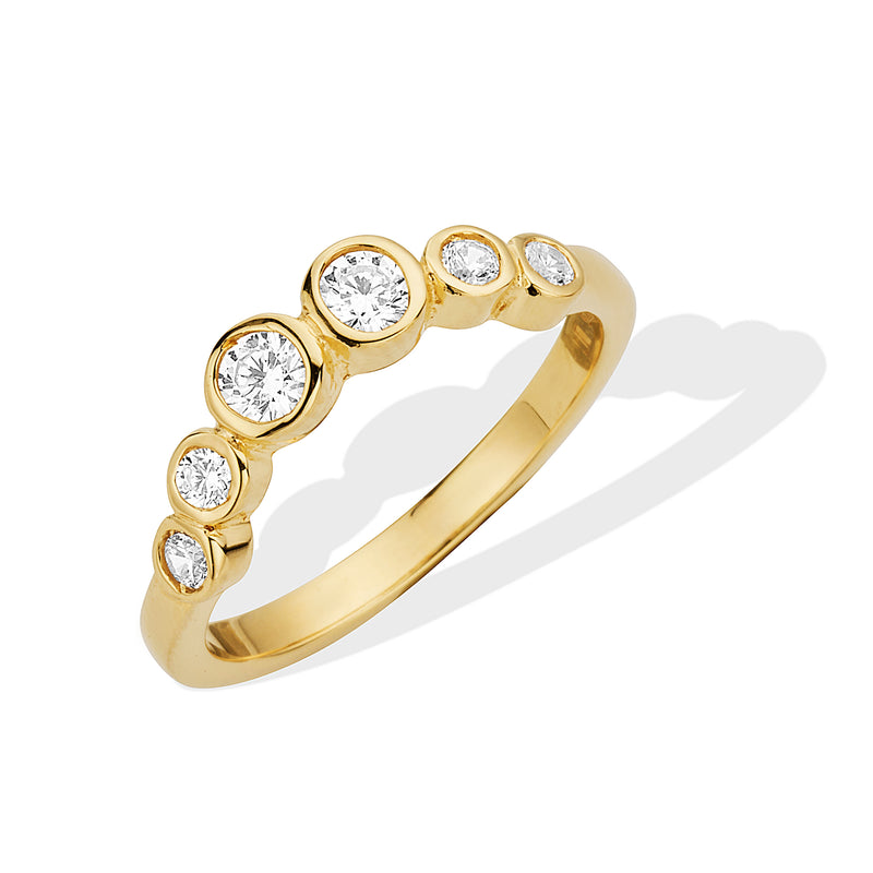 Gold Round Stone Ring