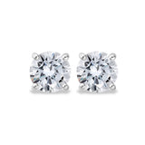 Silver 1.5ct cubic zirconia stud earrings by Rosie Fortescue Jewellery