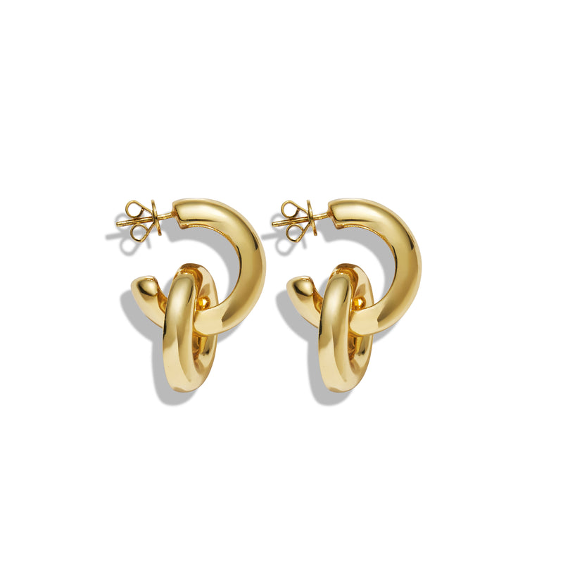 Gold Double Circle Hoops