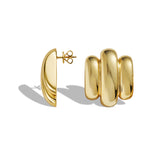 Gold Curve 3 Band Studs