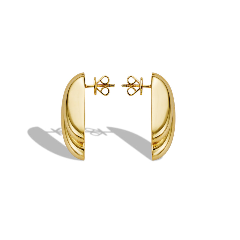 Gold Curve 3 Band Studs