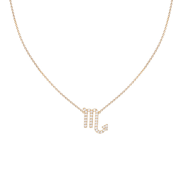 Scorpio Zodiac Gold Symbol Necklace