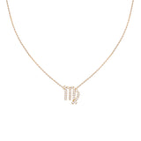 Virgo Zodiac Gold Symbol Necklace