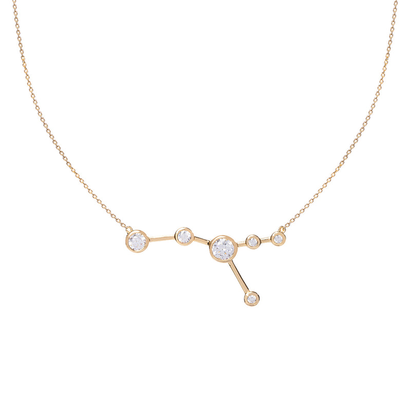 Cancer Zodiac Gold Constellation Necklace