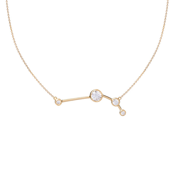 Aries Zodiac Gold Constellation Necklace