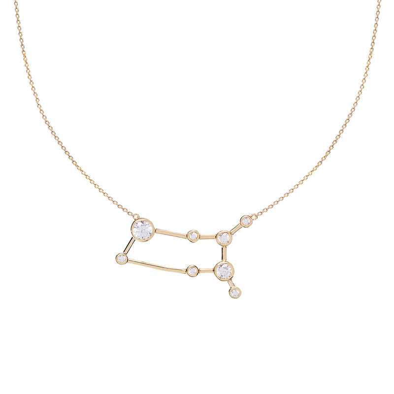 Gemini Zodiac Gold Constellation Necklace