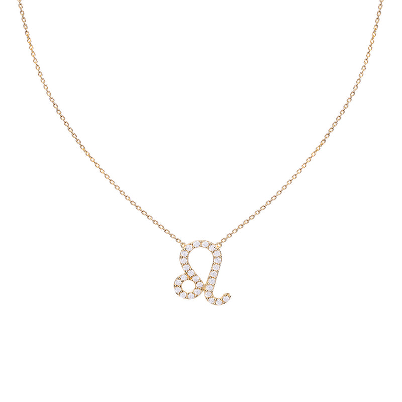 Leo Zodiac Gold Symbol Necklace