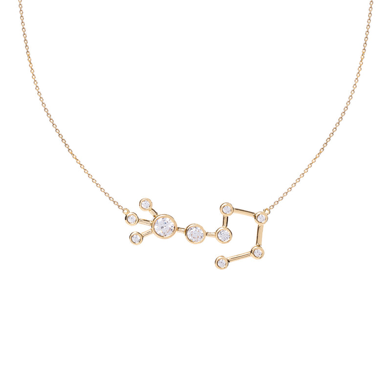 Scorpio Zodiac Gold Constellation Necklace