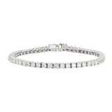 Silver Tennis Bracelet with White Stones