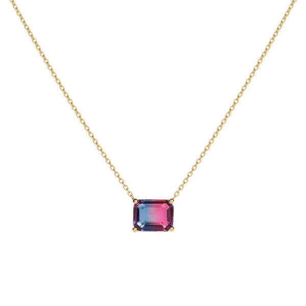 Grape Watermelon Tourmaline Gold Necklace – Rosie Fortescue