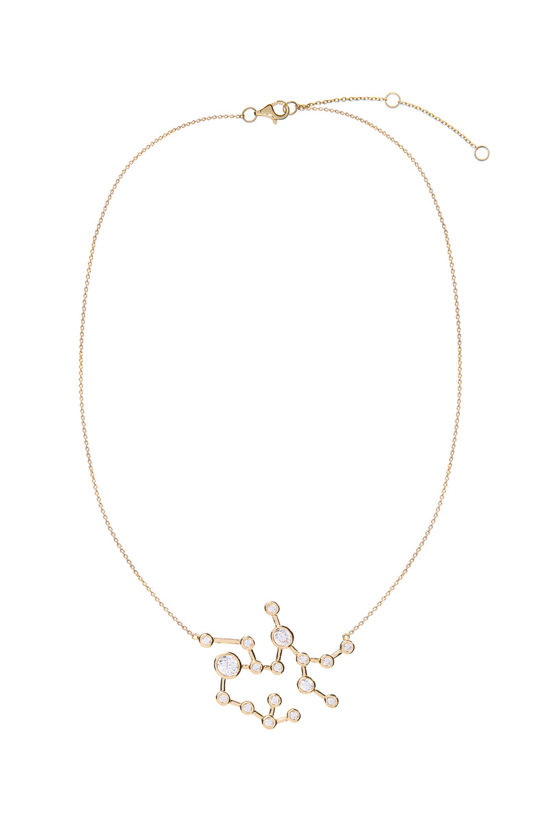 Sagittarius Zodiac Gold Constellation Necklace