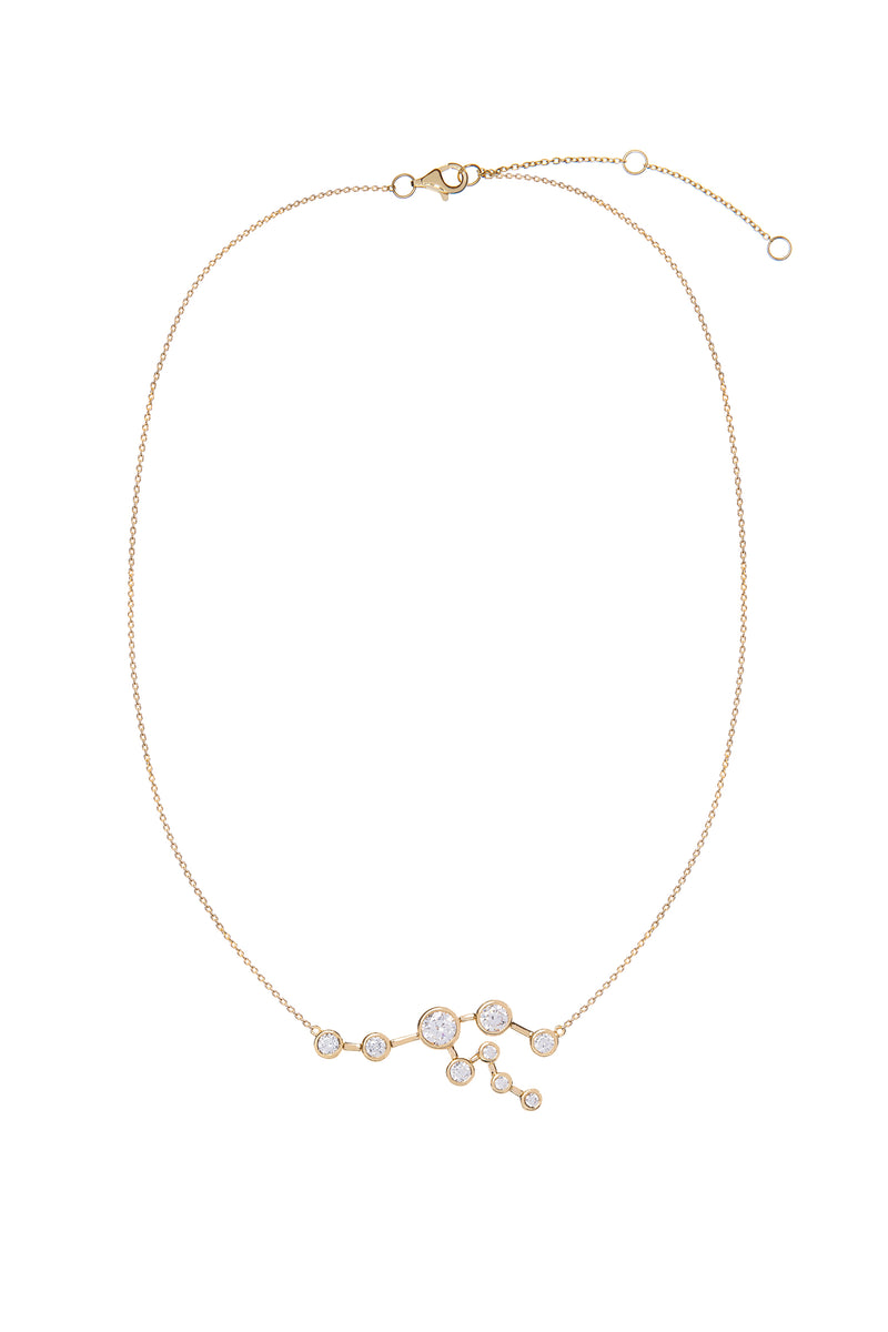 Taurus Zodiac Gold Constellation Necklace